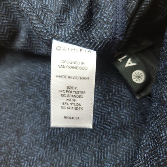 Athleta Womens XS Leggings Herringbone Mercer Tight High Rise Blue Black #353504 - Picture 5 of 14